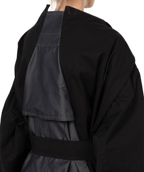 Reversed Front Trench Coat