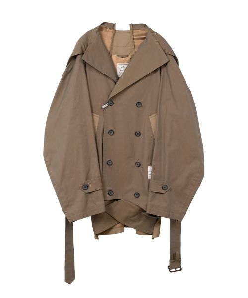 Reversed Front Trench Coat