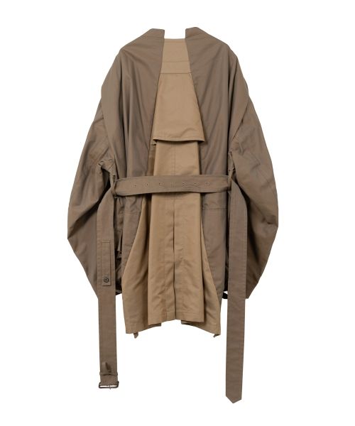 Reversed Front Trench Coat