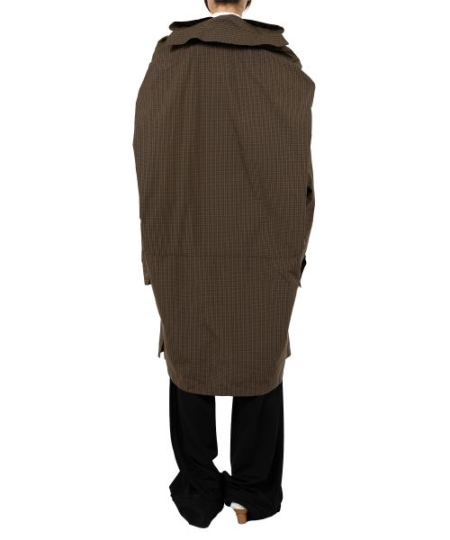 Sleeve Layered Check Shirt Dress