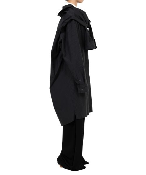 Sleeve Layered Check Shirt Dress