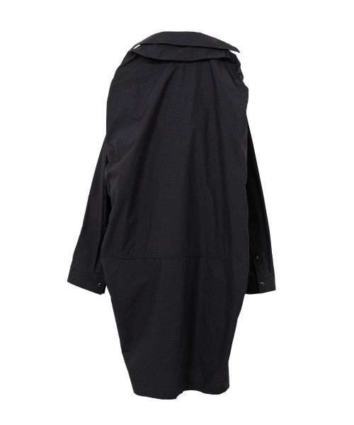 Sleeve Layered Check Shirt Dress