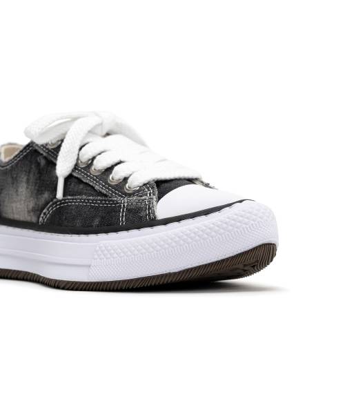 "YUCCA" OG Sole Bleach-Wash Denim Canvas Low-top Sneaker