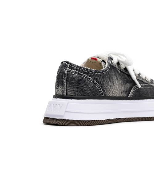"YUCCA" OG Sole Bleach-Wash Denim Canvas Low-top Sneaker