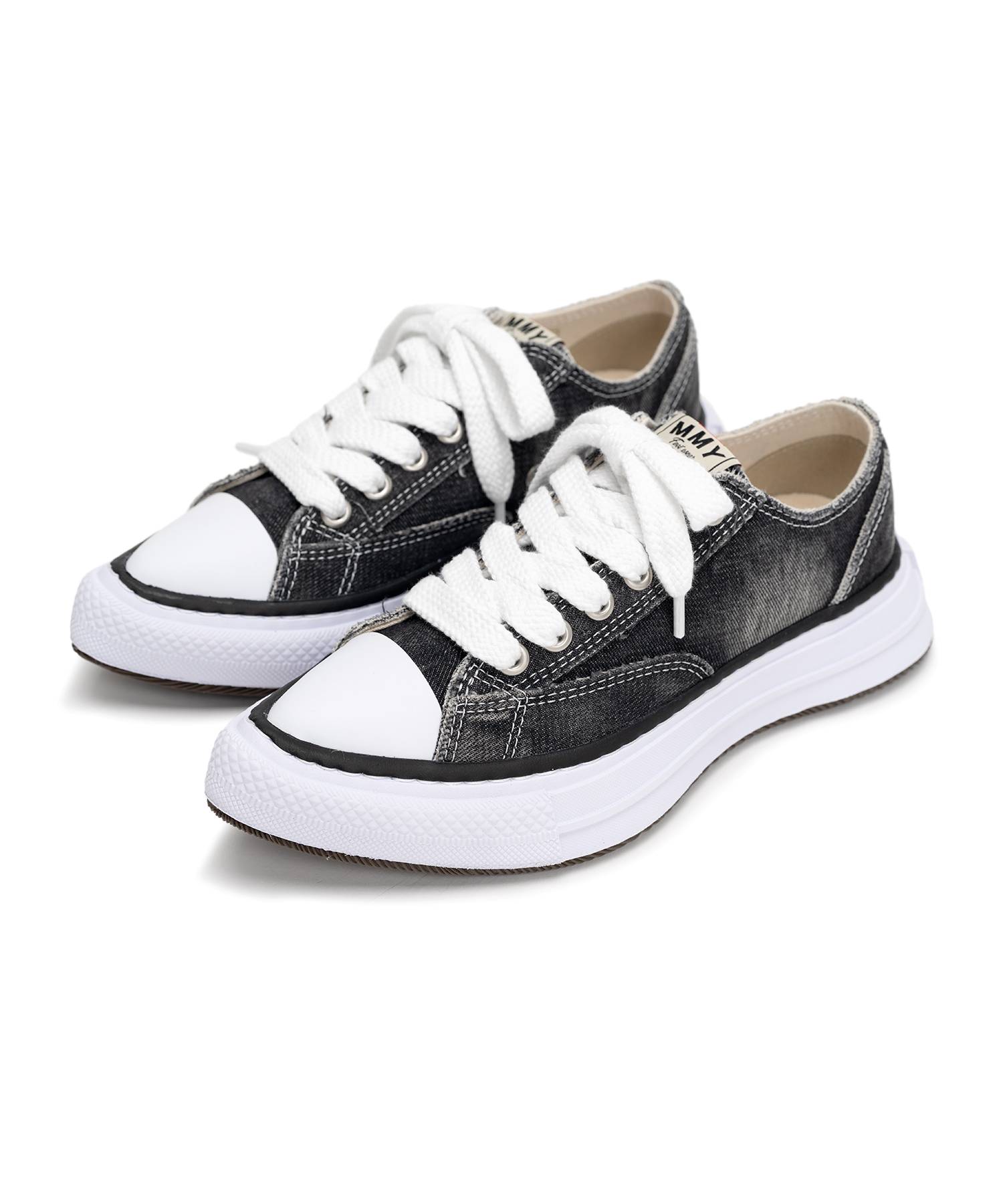 "YUCCA" OG Sole Bleach-Wash Denim Canvas Low-top Sneaker