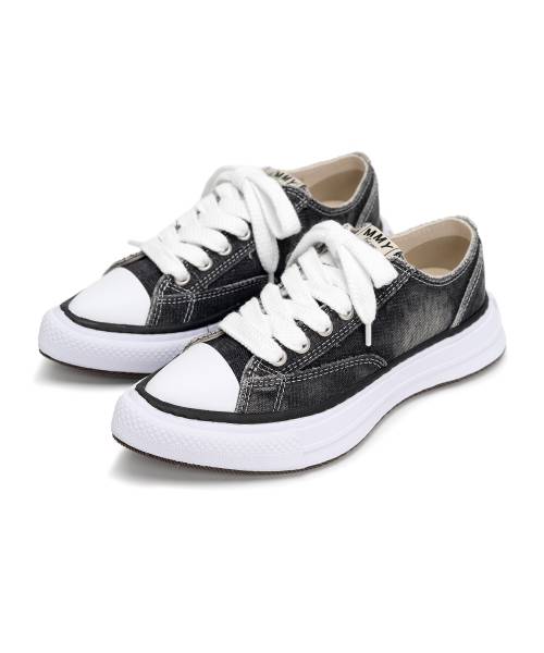 "YUCCA" OG Sole Bleach-Wash Denim Canvas Low-top Sneaker