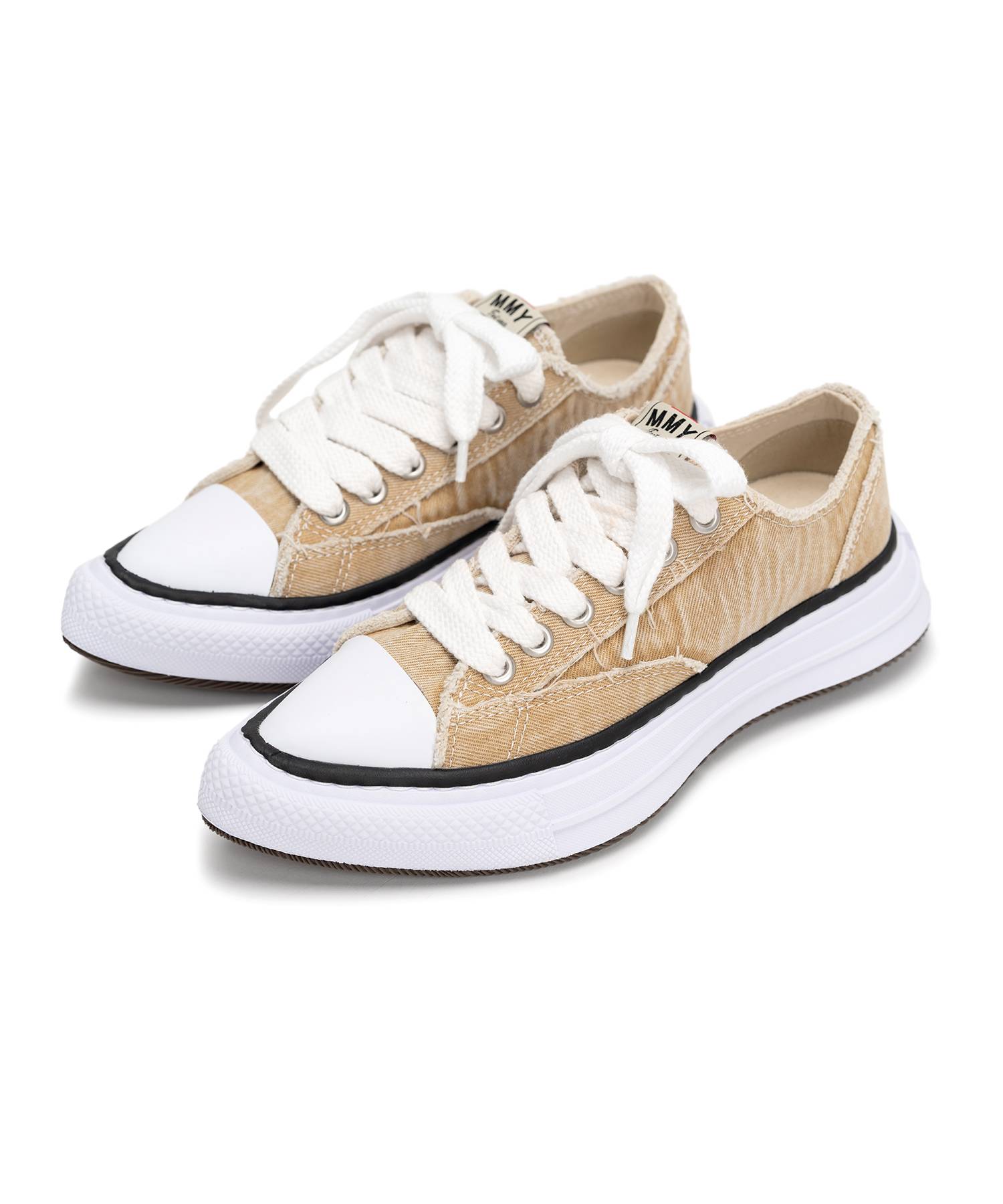 "YUCCA" OG Sole Bleach-Wash Denim Canvas Low-top Sneaker