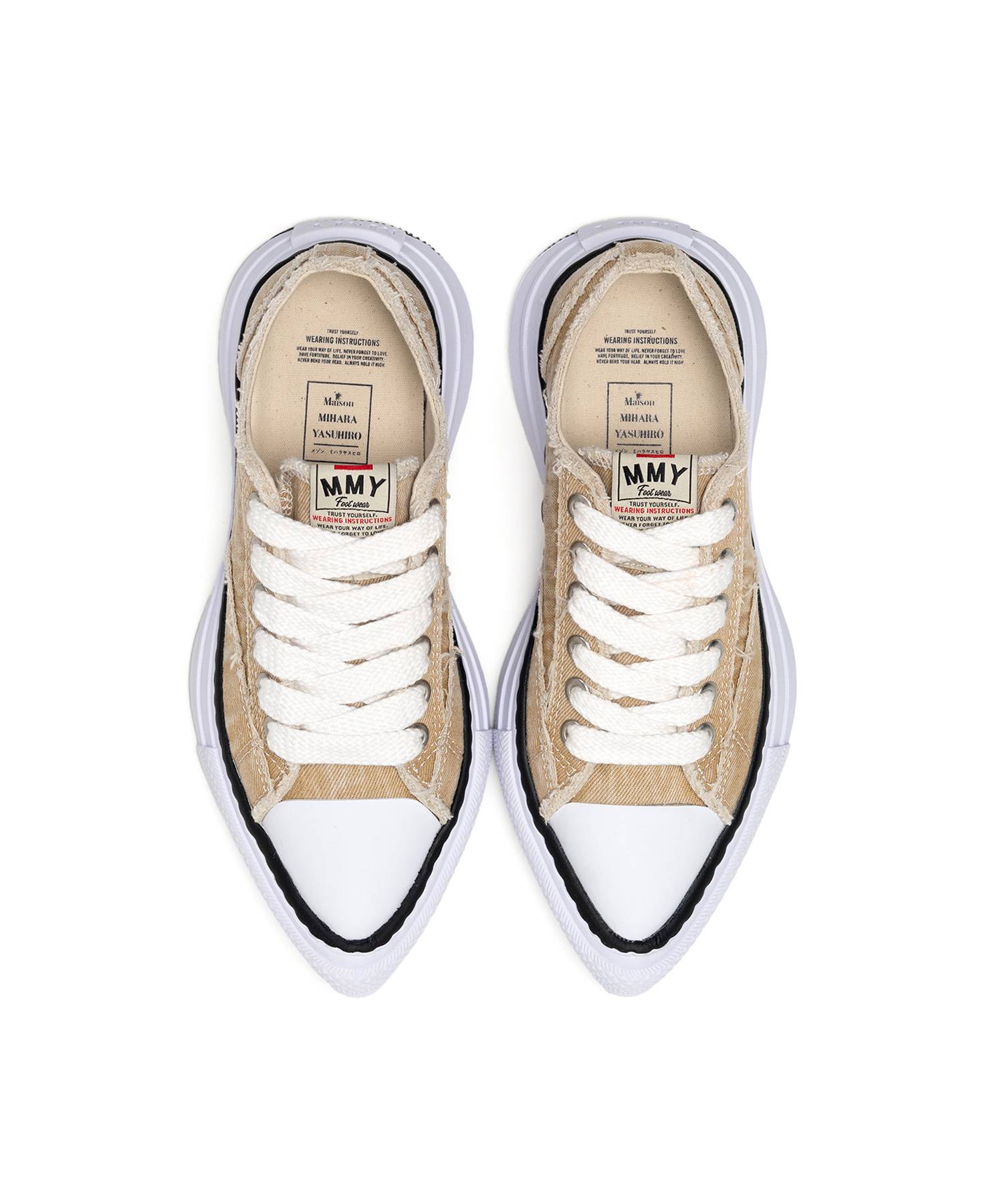 "YUCCA" OG Sole Bleach-Wash Denim Canvas Low-top Sneaker