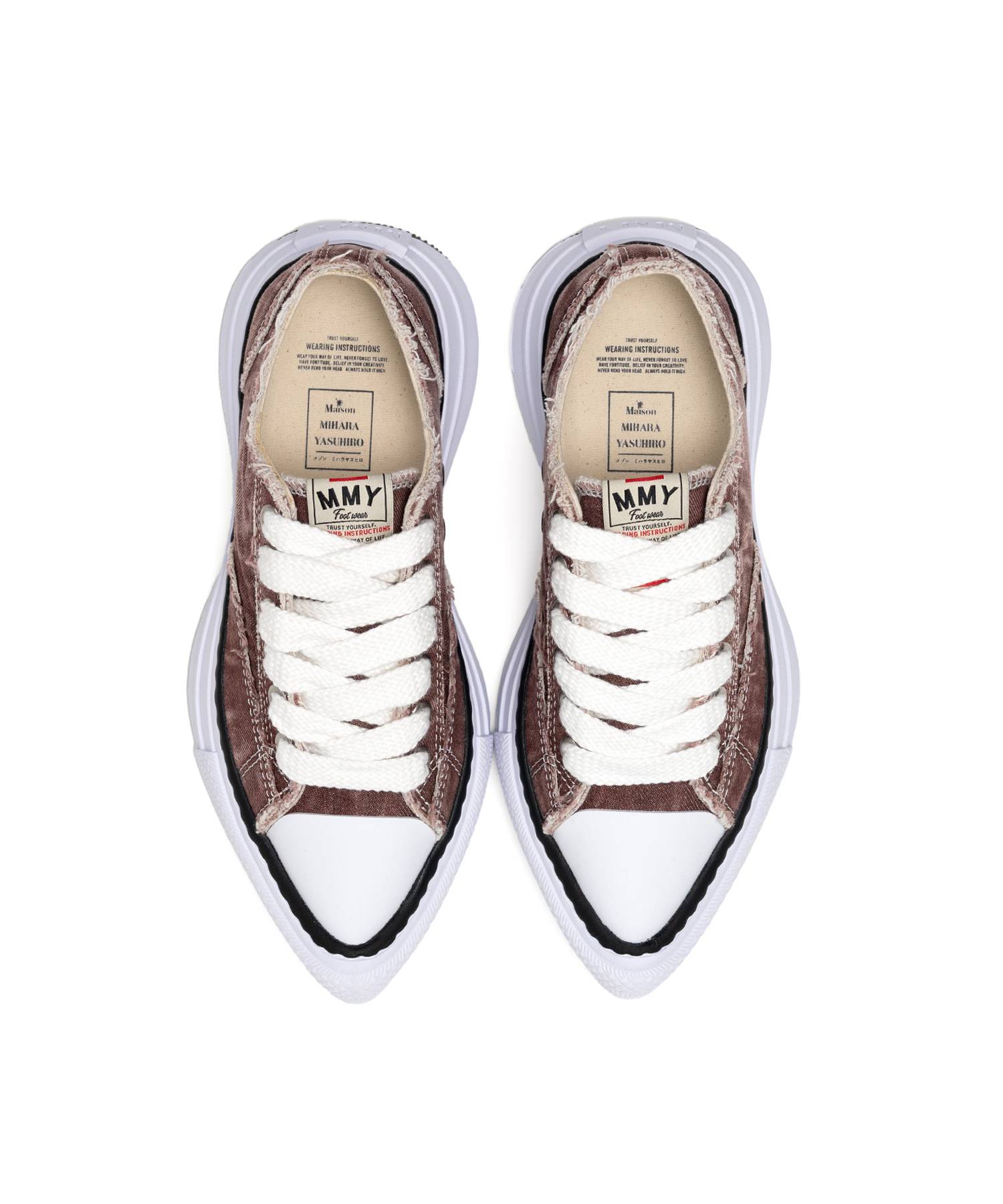 "YUCCA" OG Sole Bleach-Wash Denim Canvas Low-top Sneaker