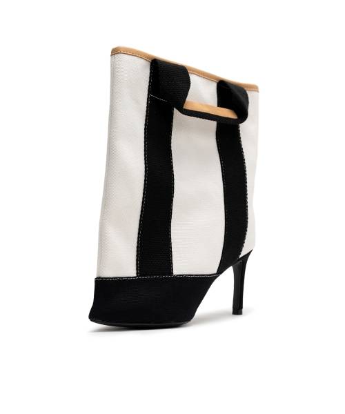 Tote Bag Detail Pin Heel Boots