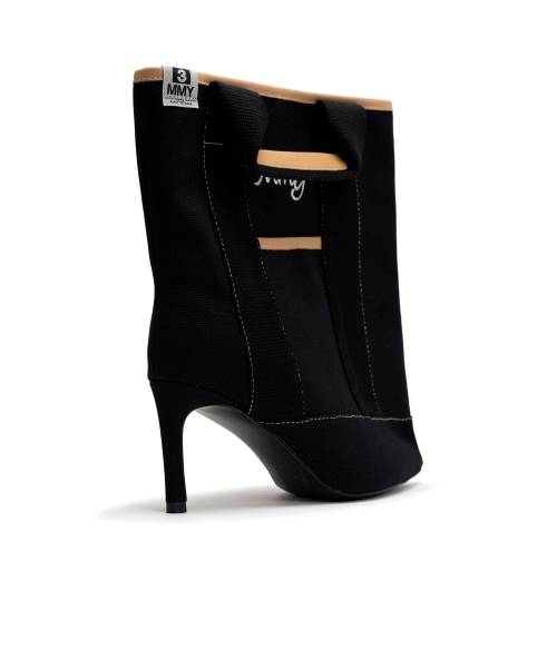 Tote Bag Detail Pin Heel Boots