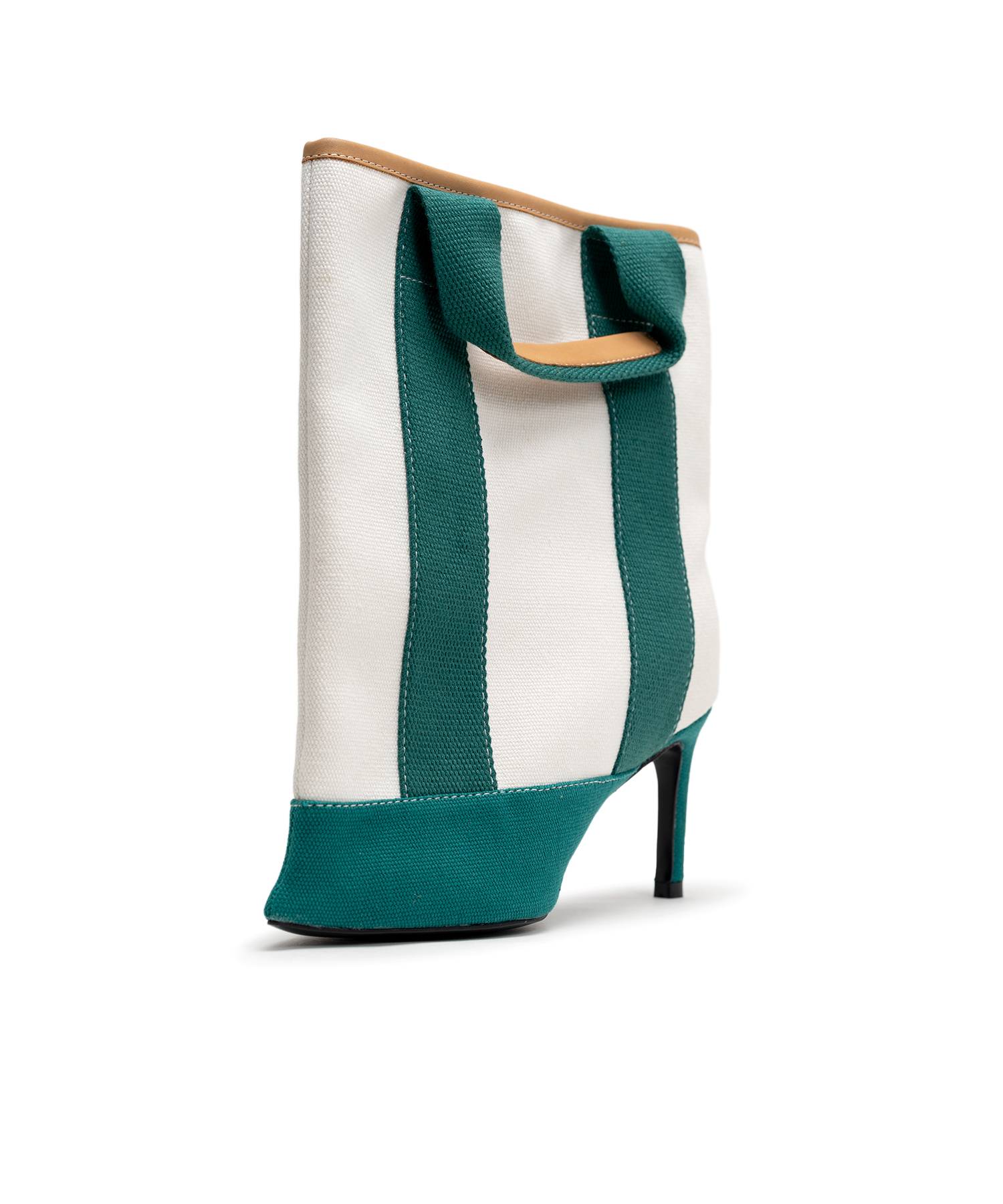 Tote Bag Detail Pin Heel Boots