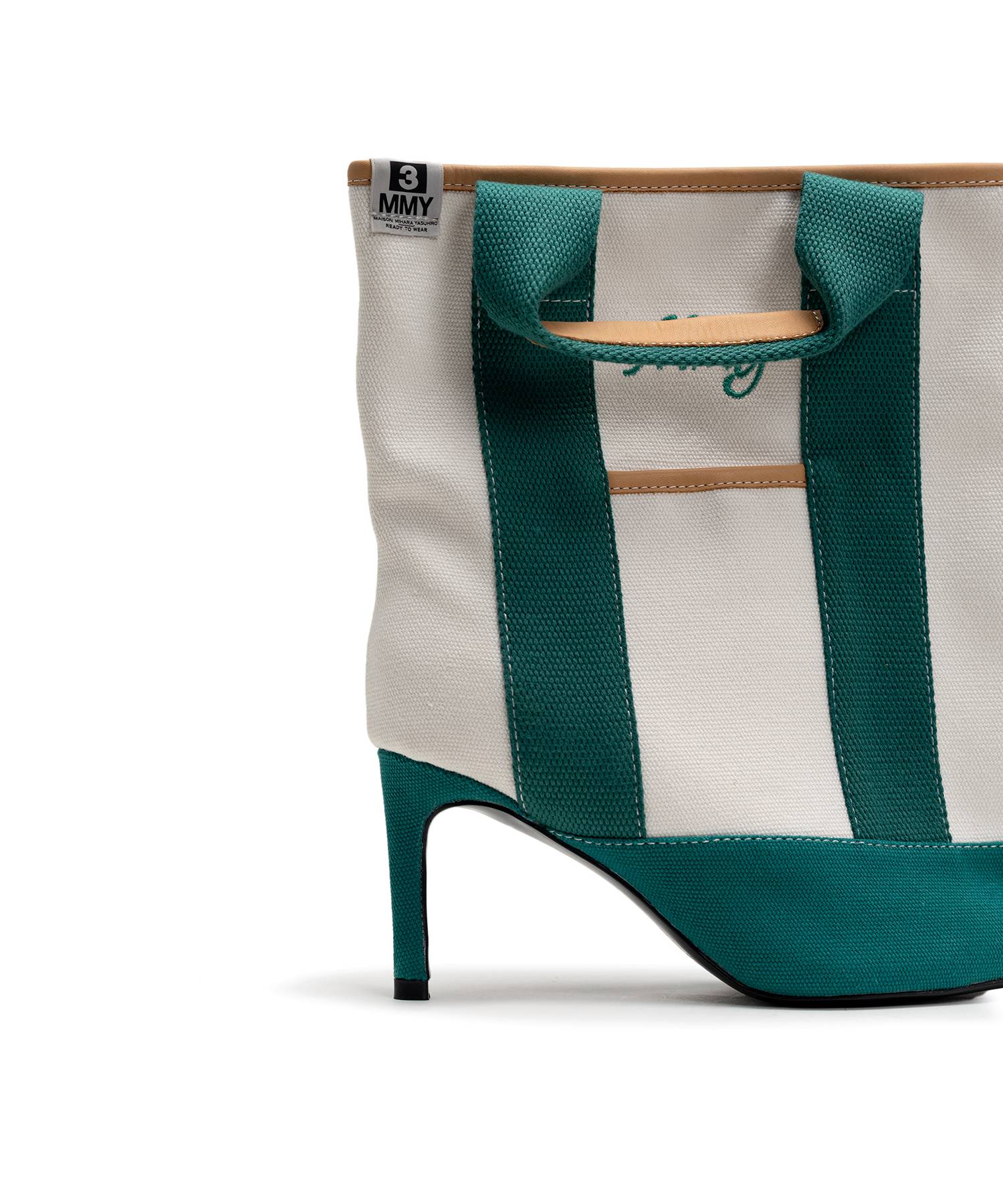 Tote Bag Detail Pin Heel Boots