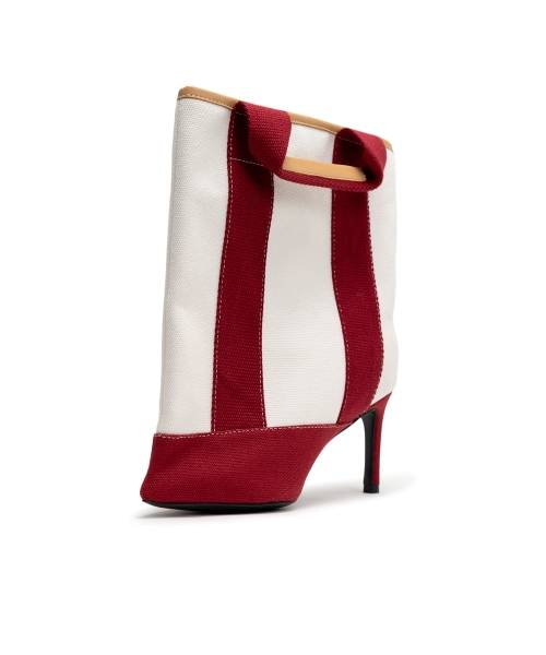 Tote Bag Detail Pin Heel Boots