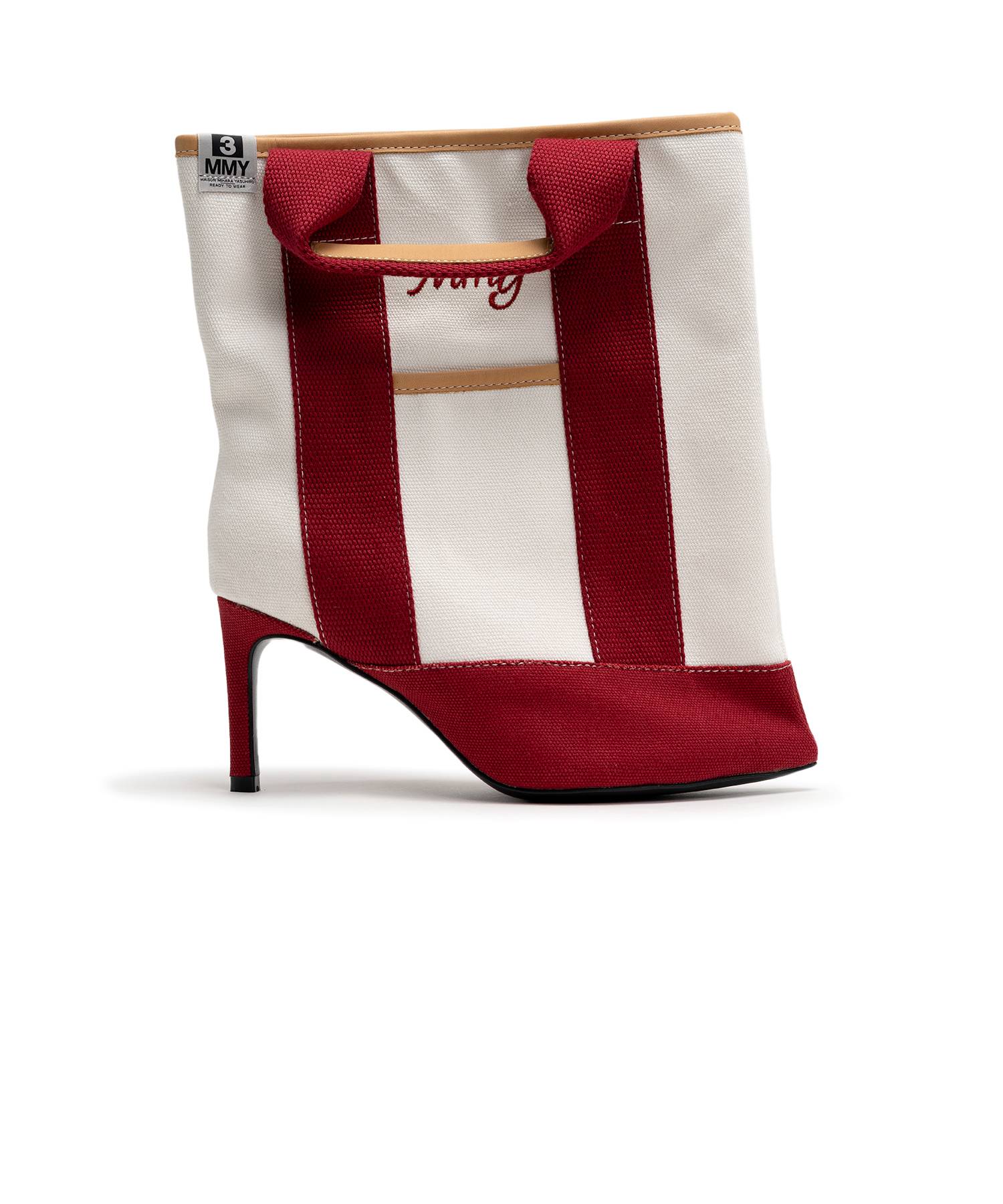 Tote Bag Detail Pin Heel Boots