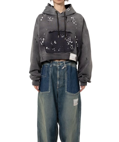 MAISON MIHARA YASUHIROユーズド加工コート ウエストベルト付 MAISON MIHARA YASUHIROユーズド加工コート ウエストベルト付