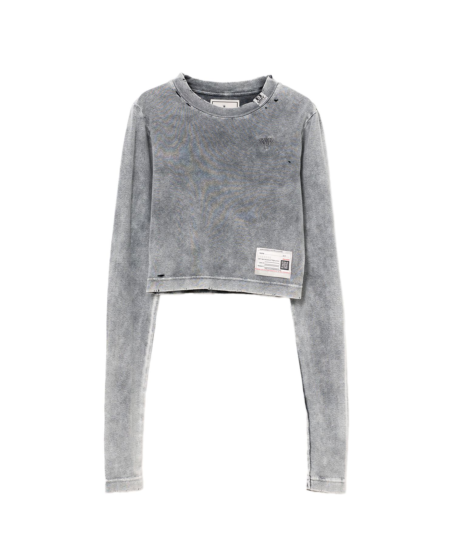 【MIHARAYASUHIRO】Bleached Long Sleeve T-shirt クロップド丈 Maison MIHARA YASUHIRO ONLINE STORE（メゾンミハラヤスヒロ