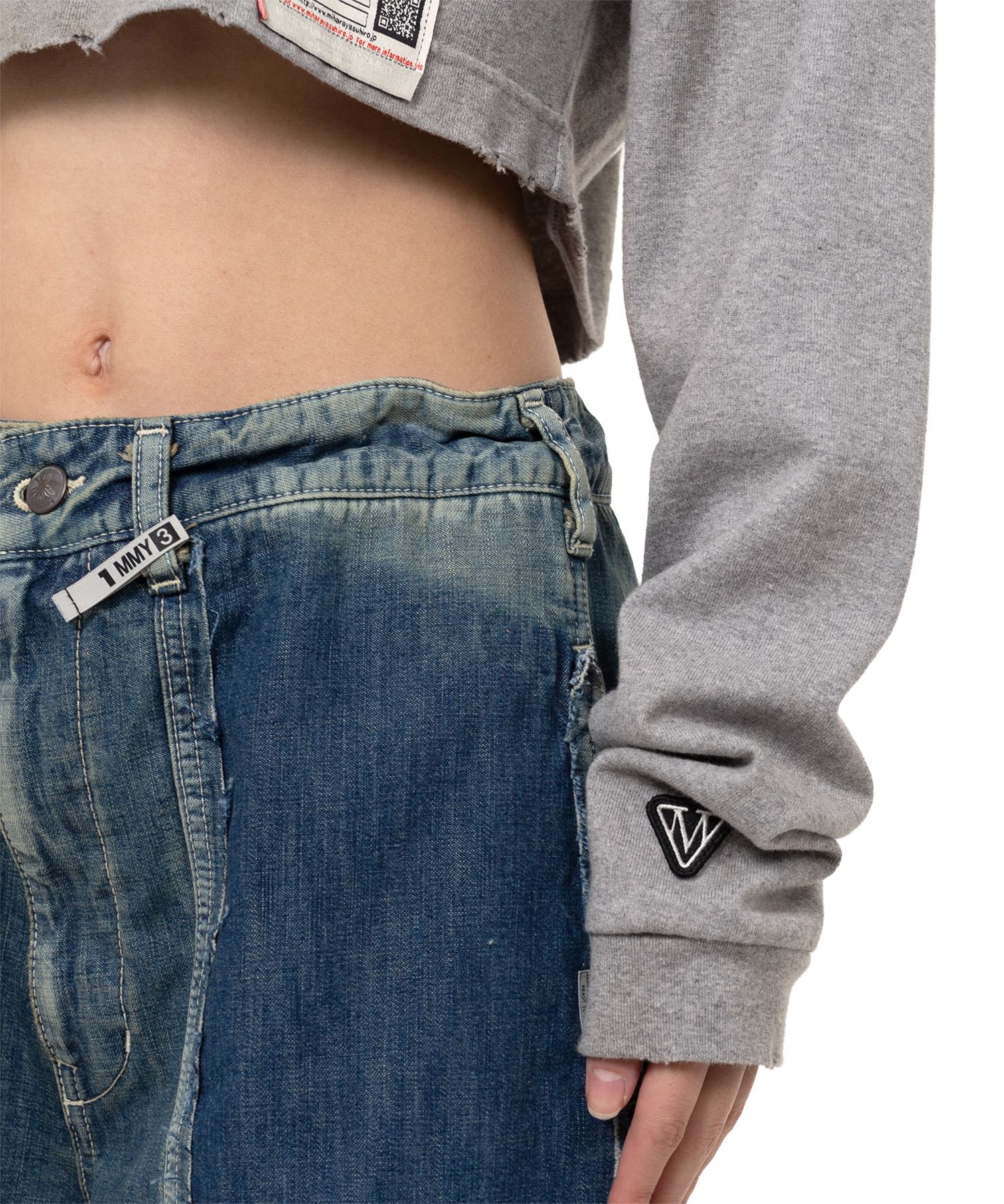 Embellished Cropped Long Sleeve T-shirt