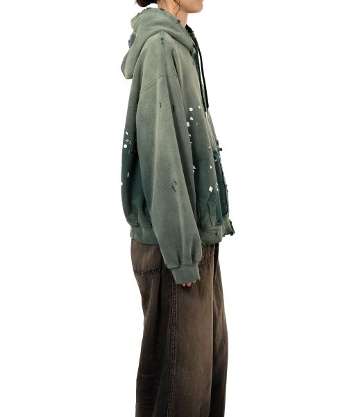 Sun Faded Like Embellished Zip-up Hoodie