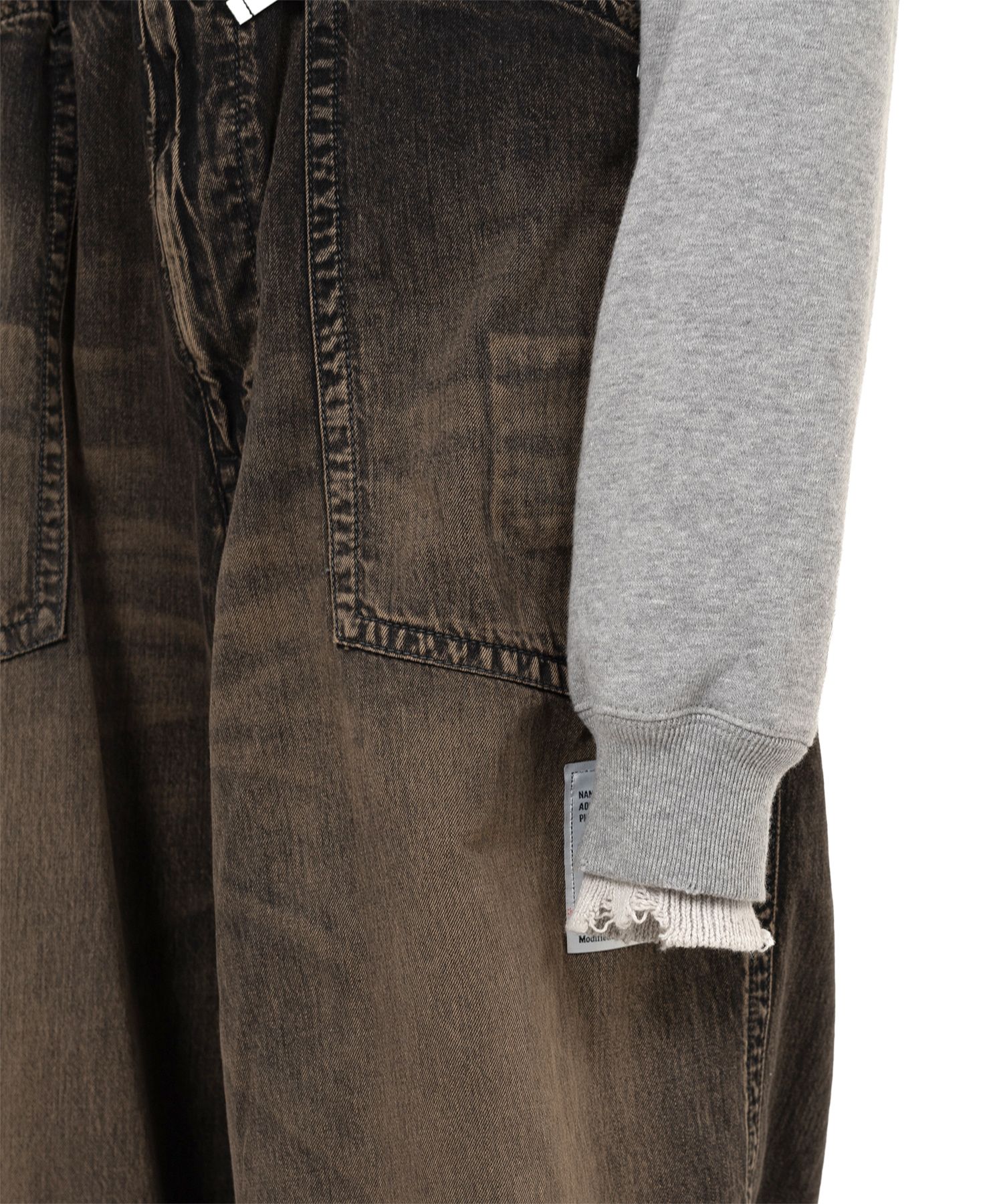 Layered Cropped Zip-up Hoodie