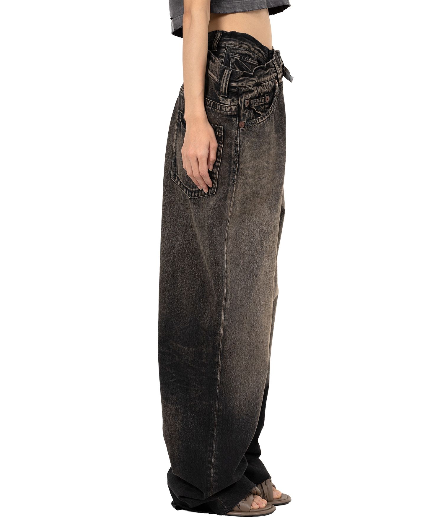 Huge Layered Denim Pants