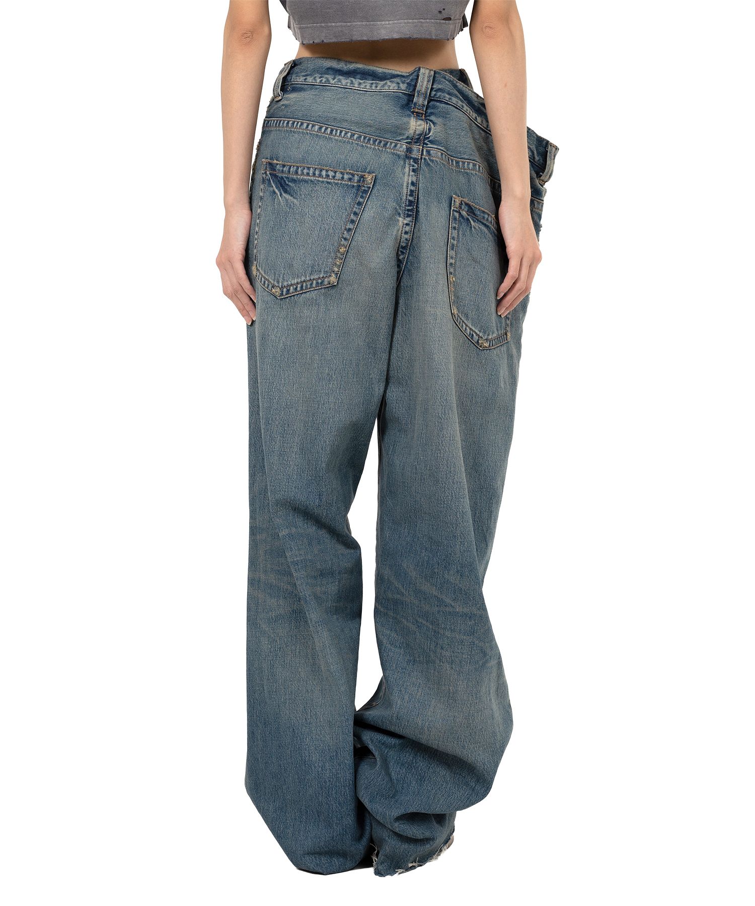 Huge Layered Denim Pants