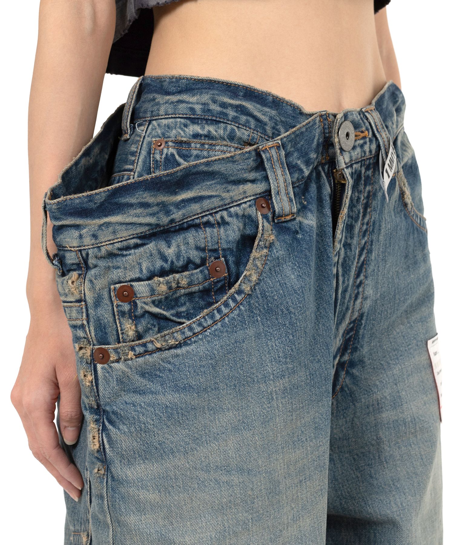 Huge Layered Denim Pants