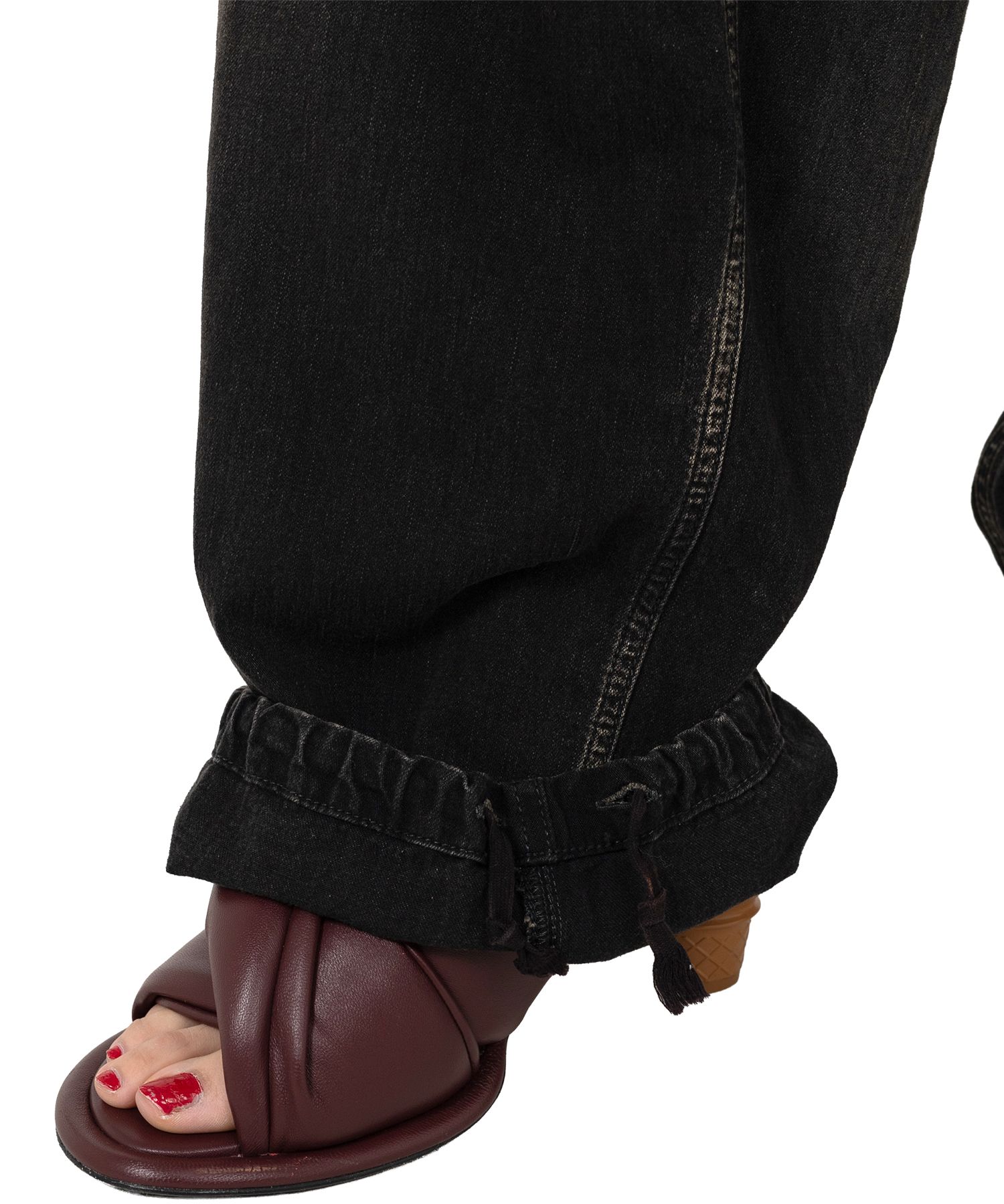 Cut-Out Pocket Denim Pants