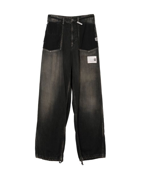 Cut-Out Pocket Denim Pants