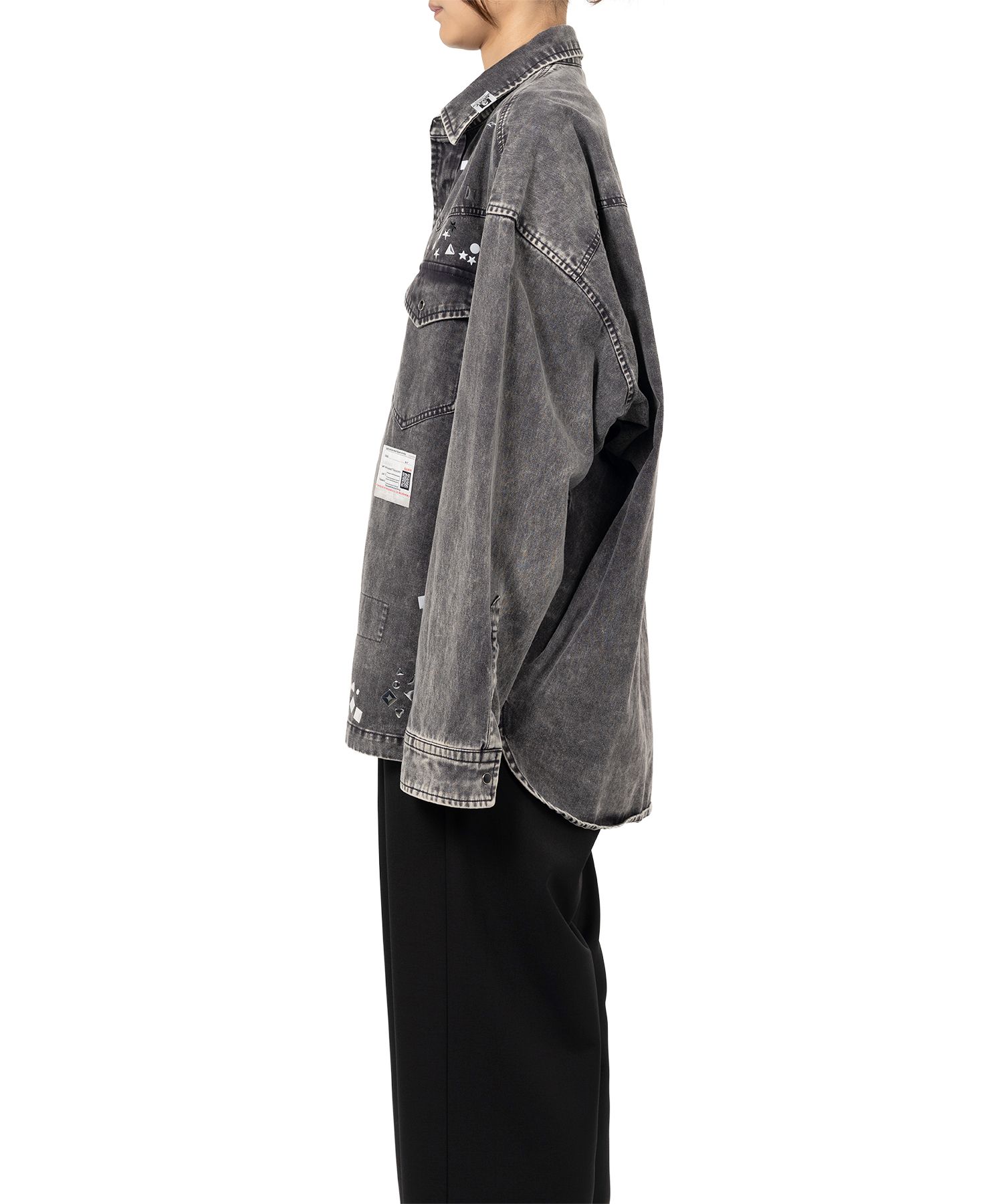 Embellished Distressed Shirt