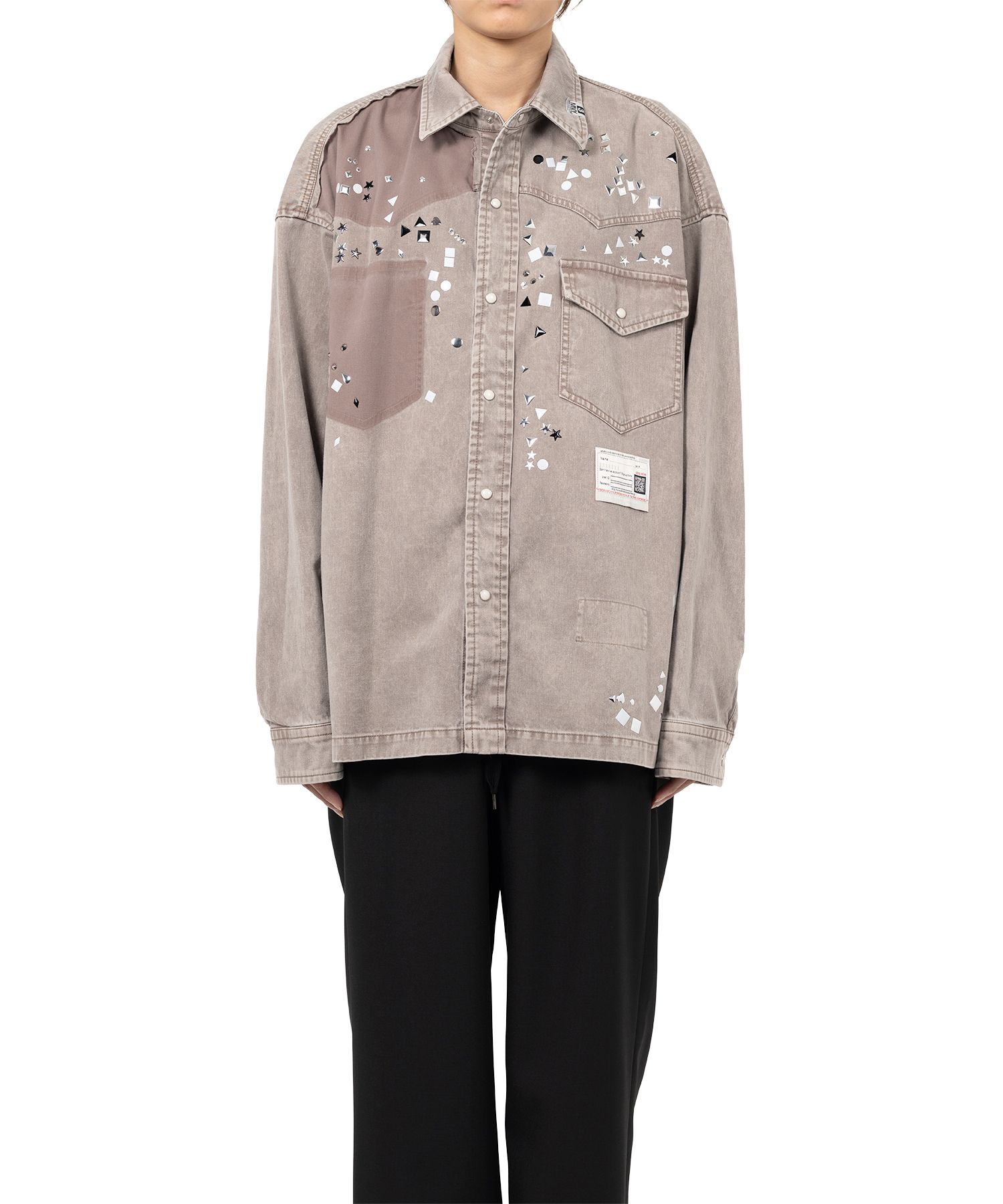 Embellished Distressed Shirt