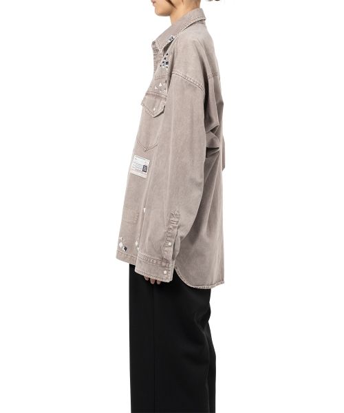 Embellished Distressed Shirt