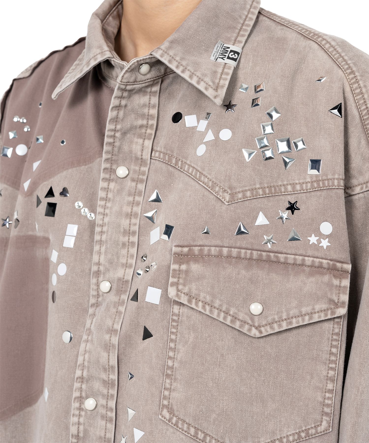 Embellished Distressed Shirt