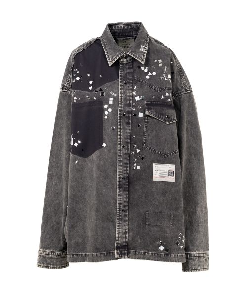 Embellished Distressed Shirt