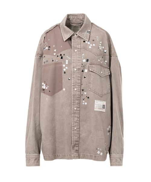 Maison MIHARA YASUHIROロングスカート シルバー　ラメ　箔 Maison MIHARA YASUHIRO ONLINE STORE（メゾンミハラヤスヒロ