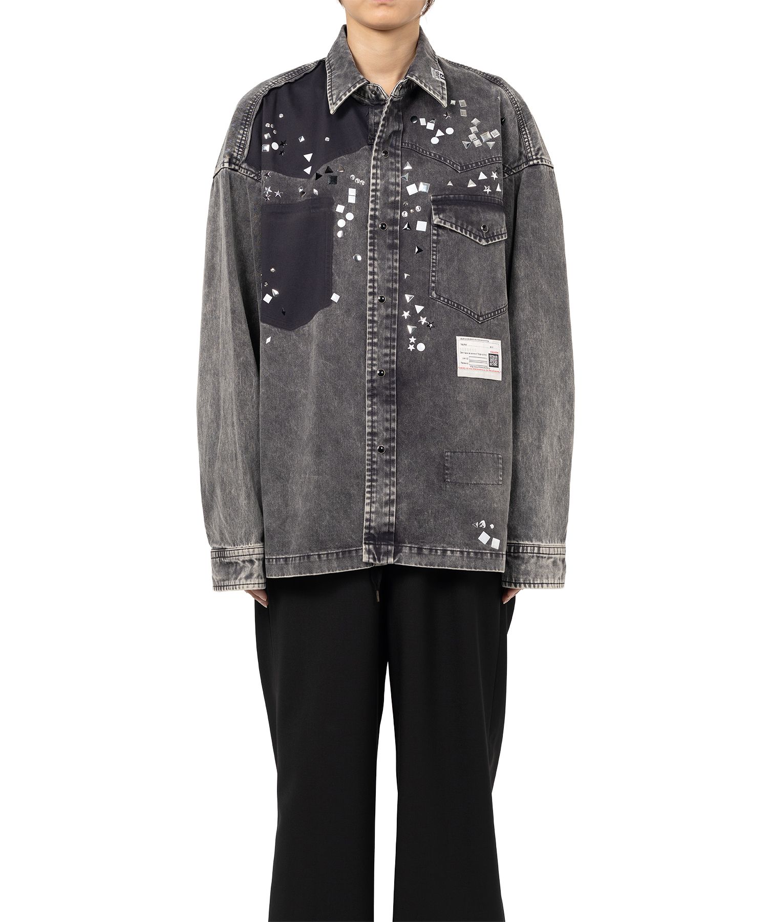 Embellished Distressed Shirt