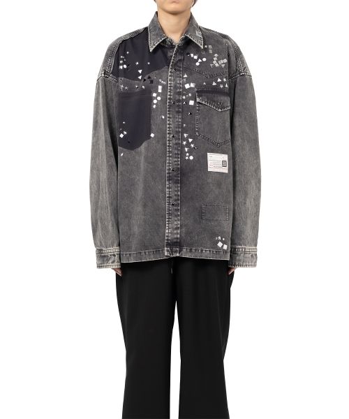 Embellished Distressed Shirt