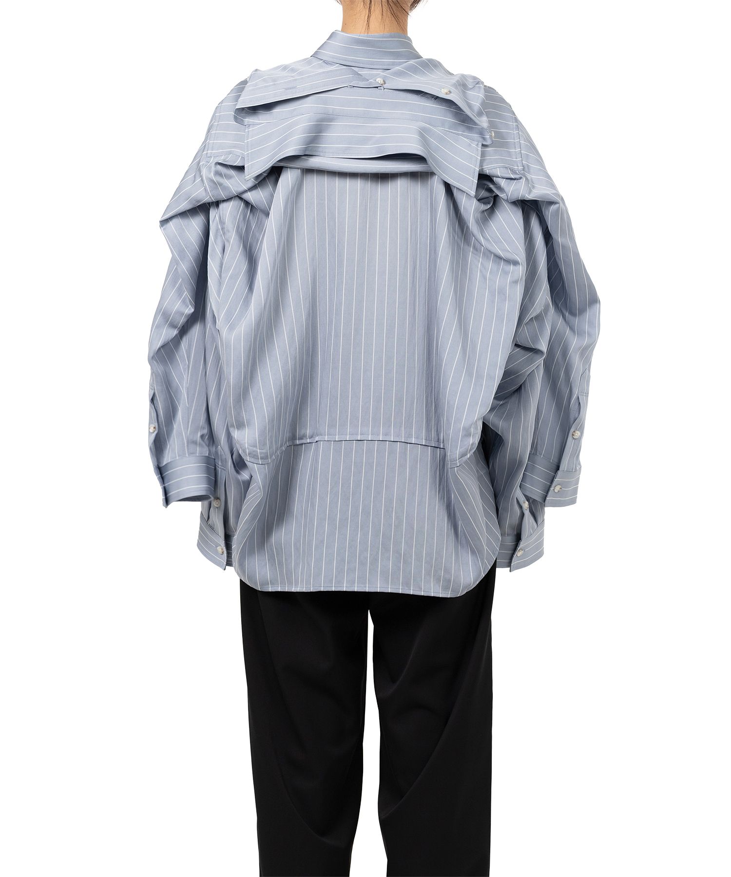 MIHARA YASUHIRO◆長袖シャツ/36/コットン/BLK/無地/17-050-711-7725-3-0/アシンメトリー Maison MIHARA YASUHIRO ONLINE STORE（ミハラヤスヒロ