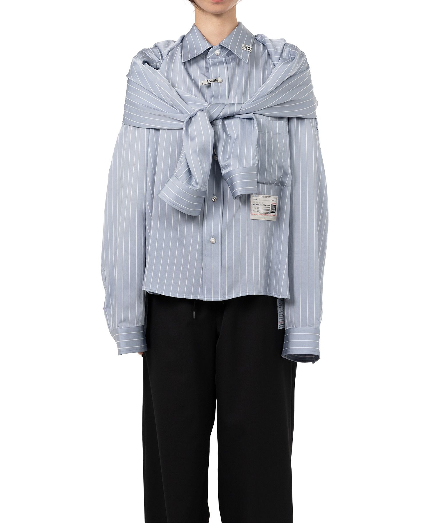 Sleeve Layered Stripe Shirt