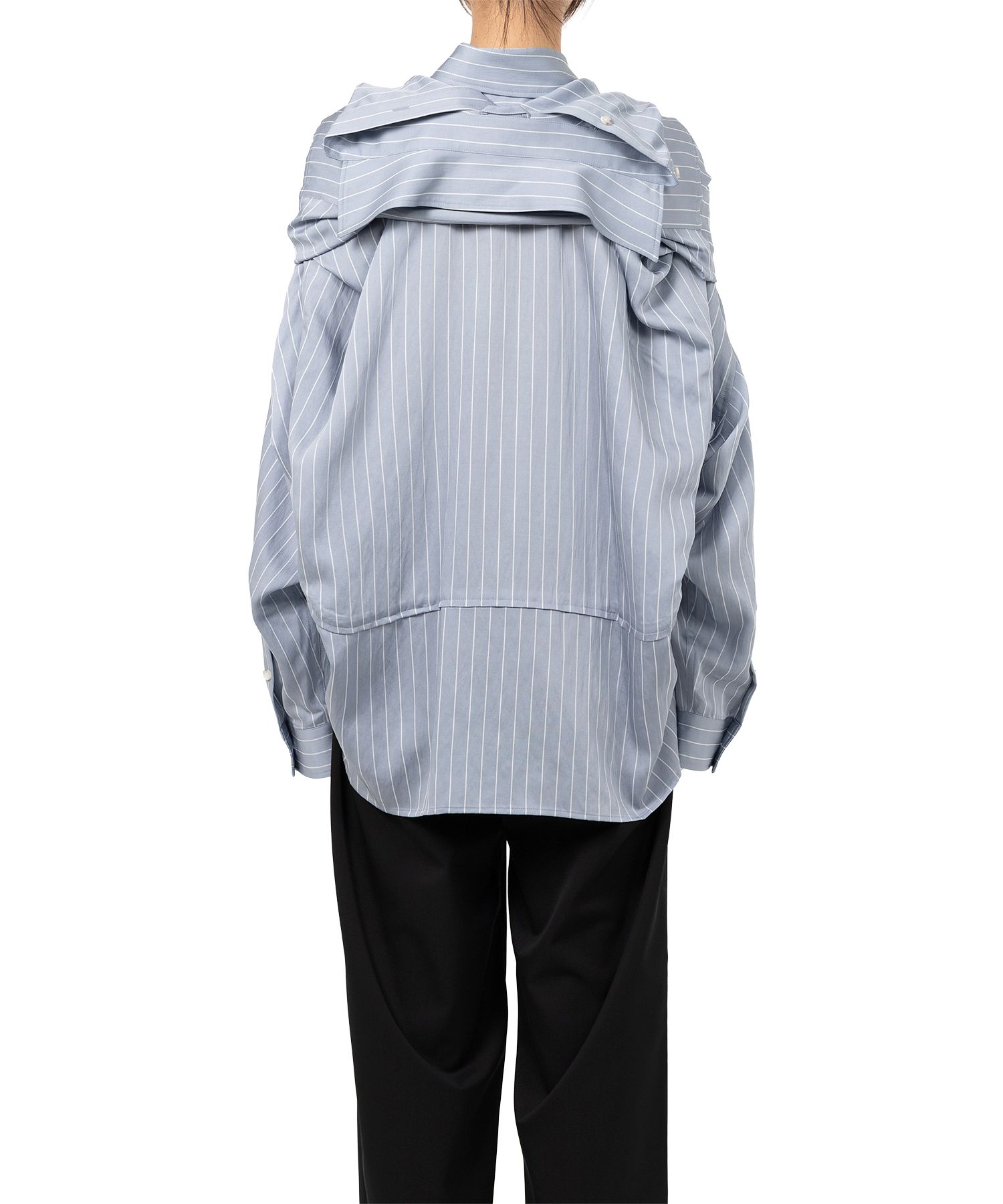 Sleeve Layered Stripe Shirt