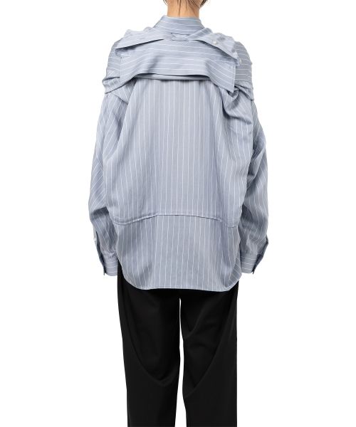 Sleeve Layered Stripe Shirt