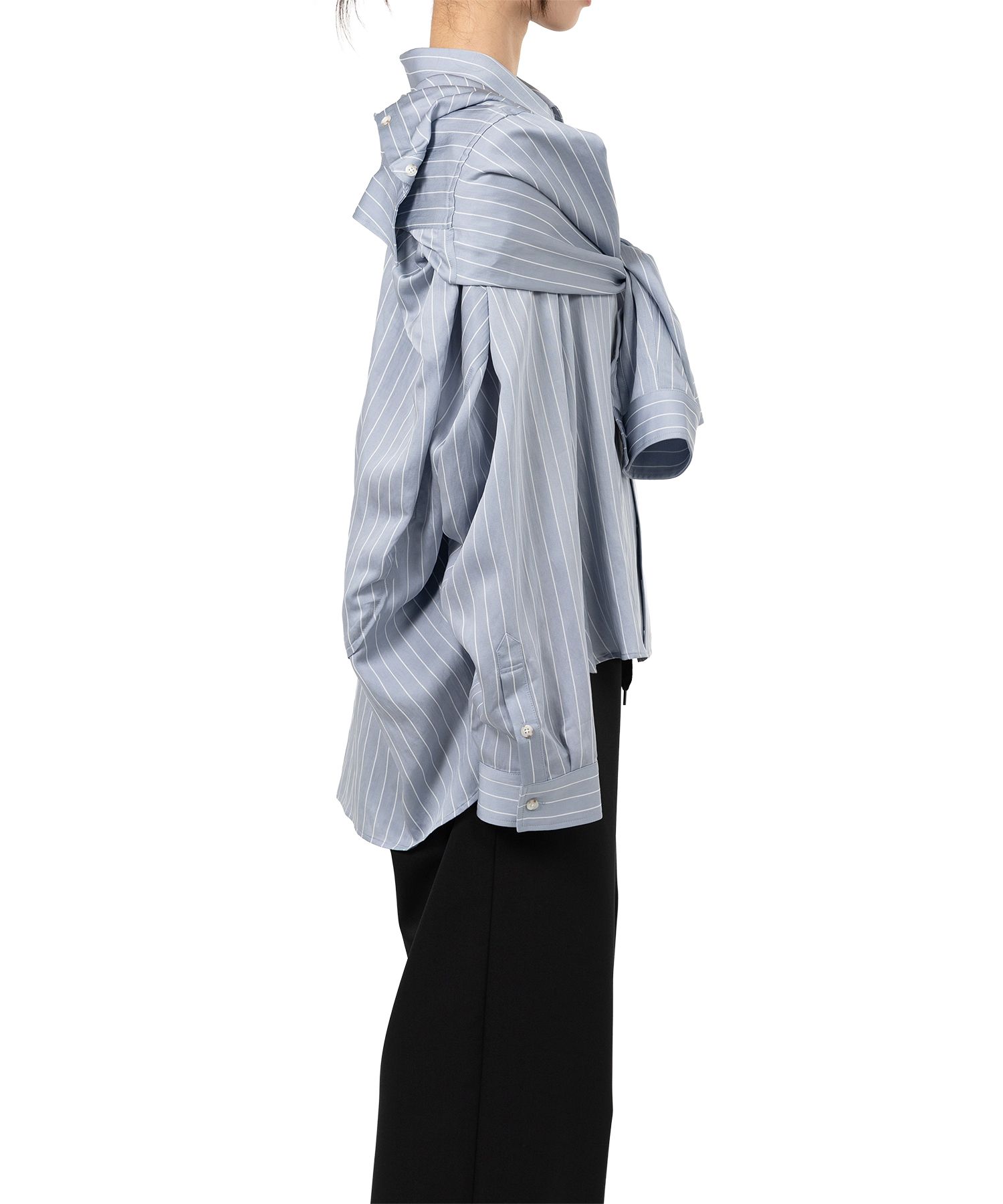 Sleeve Layered Stripe Shirt