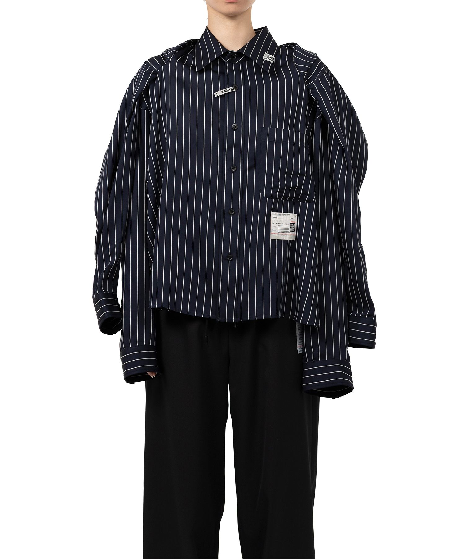 Sleeve Layered Stripe Shirt