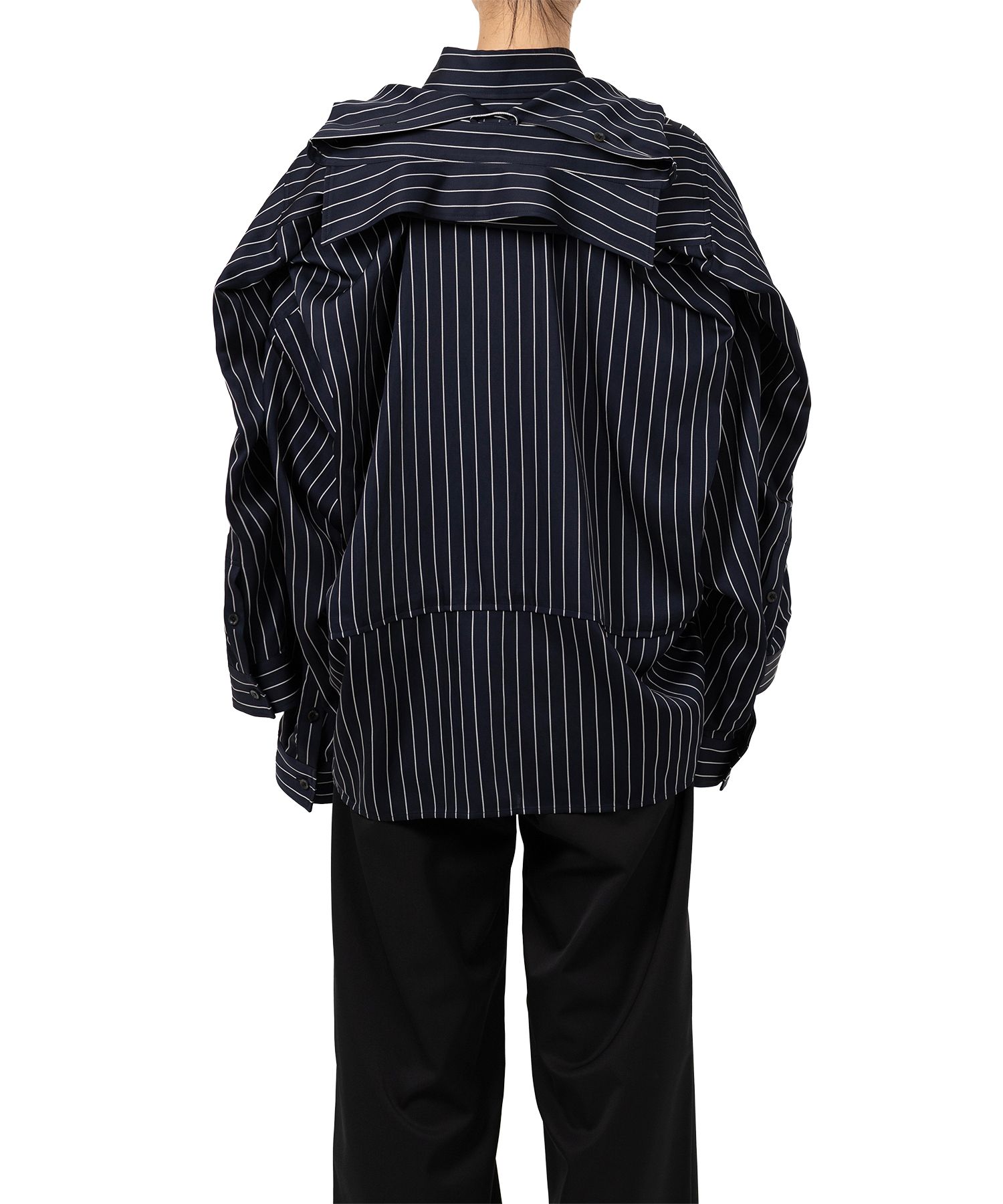 Sleeve Layered Stripe Shirt