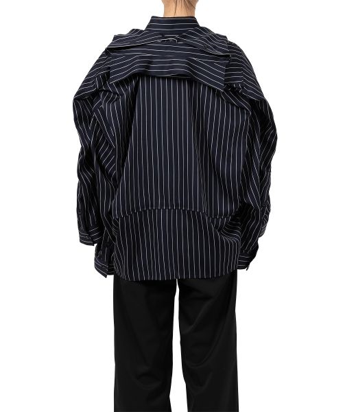 Sleeve Layered Stripe Shirt