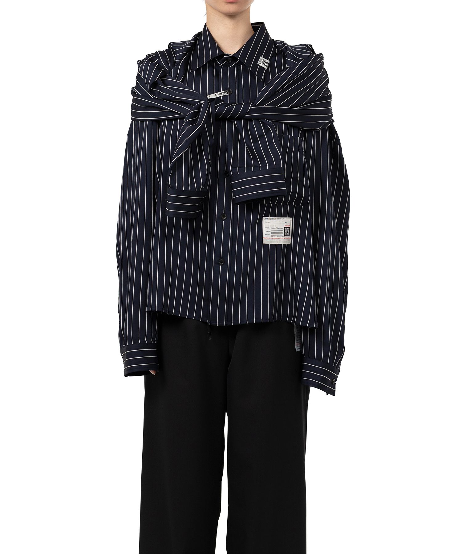 Sleeve Layered Stripe Shirt