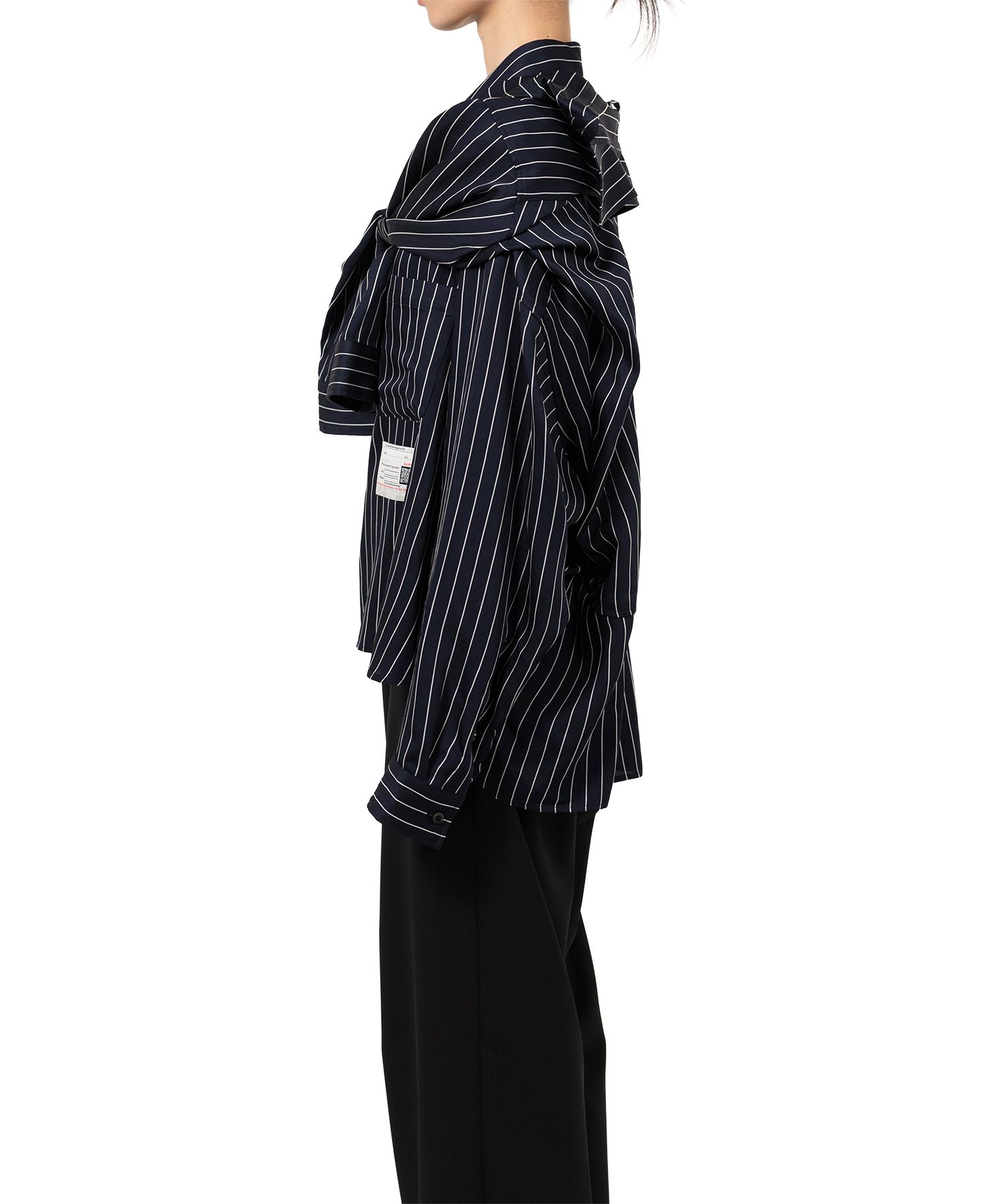 Sleeve Layered Stripe Shirt