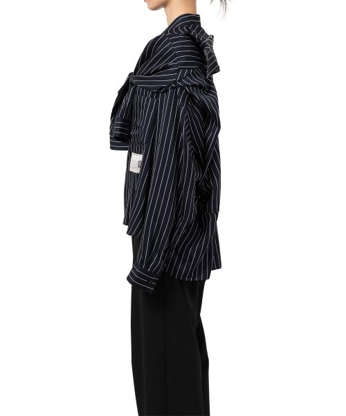 Sleeve Layered Stripe Shirt