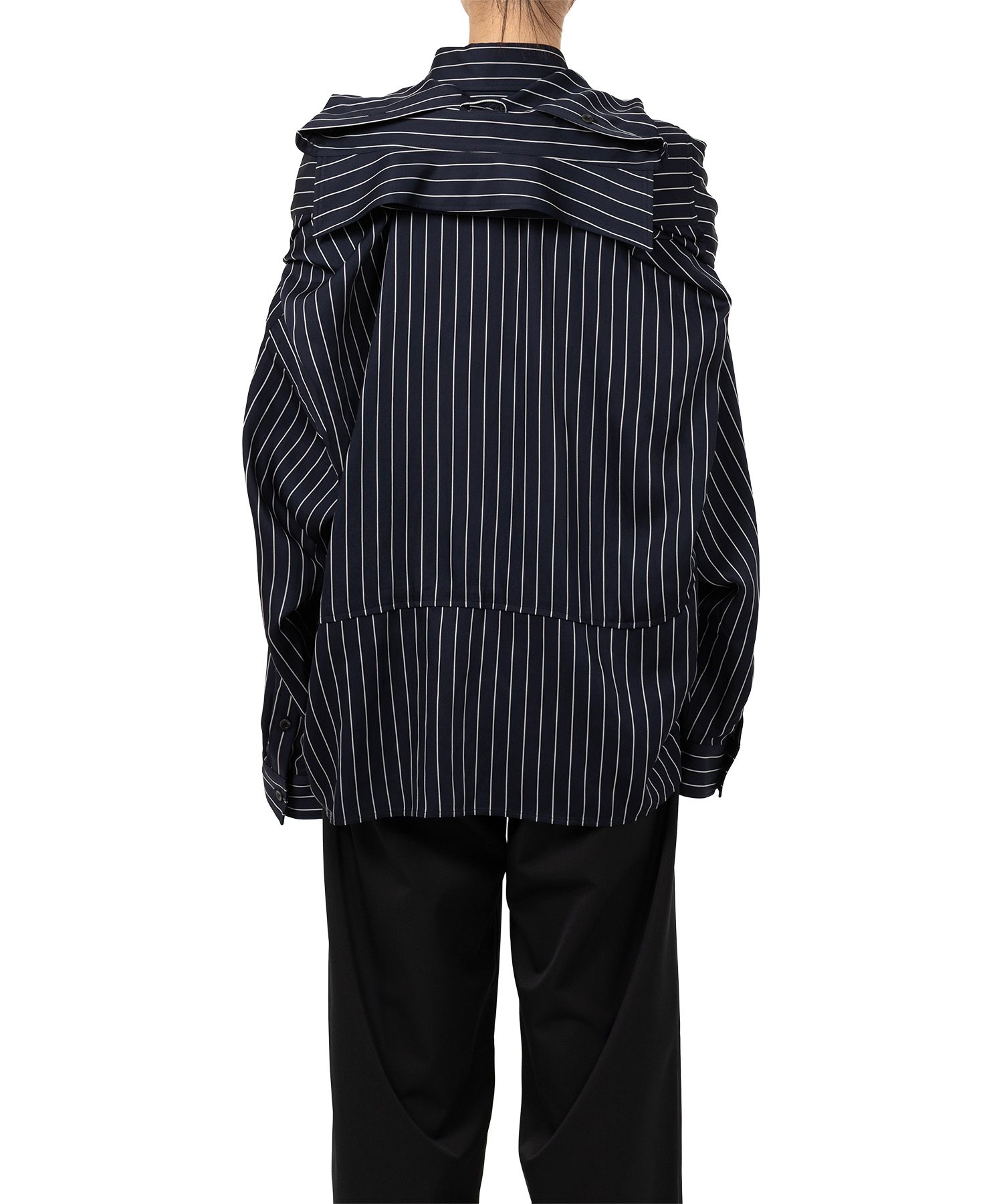 Sleeve Layered Stripe Shirt