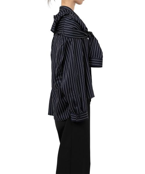 Sleeve Layered Stripe Shirt